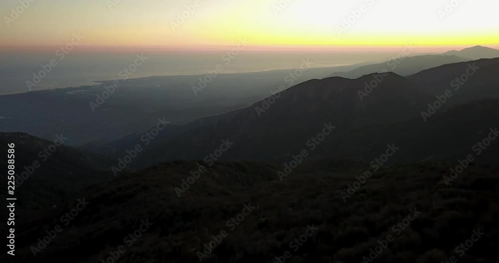 California Santa Barbara Coastal Mountains Aerial California Santa Barbara Coastal Mountains Aerial