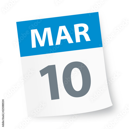 March 10 - Calendar Icon