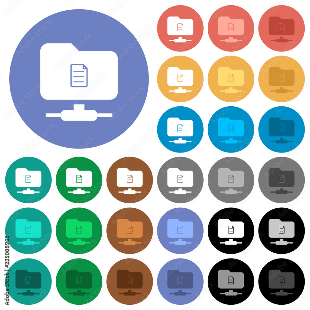 FTP properties round flat multi colored icons FTP properties round flat multi colored icons