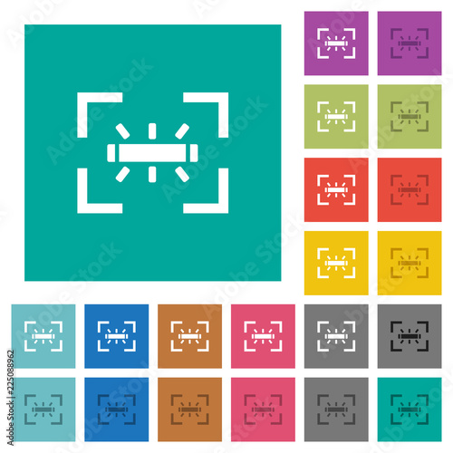 camera white balance fluorescent mode square flat multi colored icons