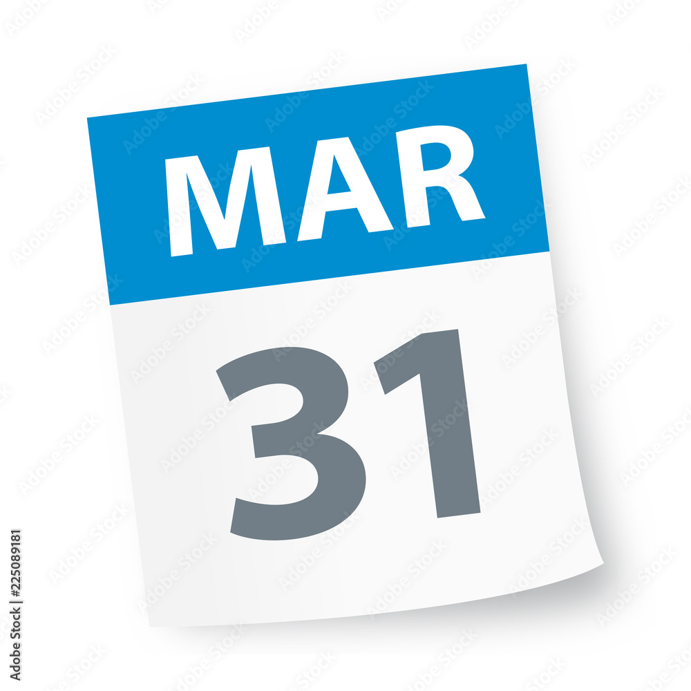 March 31 - Calendar Icon March 31 - Calendar Icon