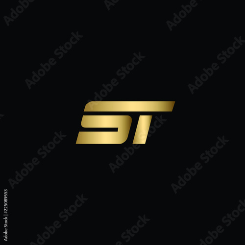 Creative and Minimal Initial Based ST Logo Using Letters S T