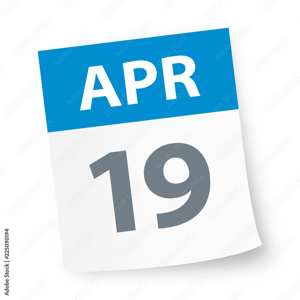 April 19 Calendar Icon Stock Vector Adobe Stock april-19-calendar-icon-stock-vector-adobe-stock