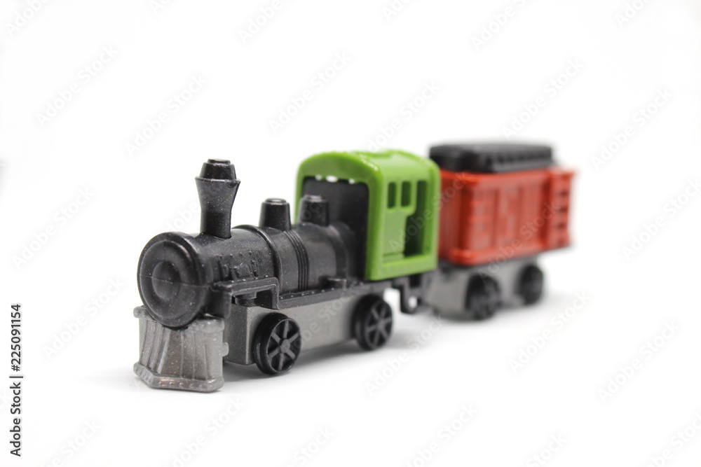 toy train isolated on white background