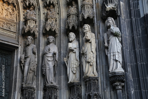 Statues of the Cologne Cathedral, North Rhine-Westphalia, Germany, Europe