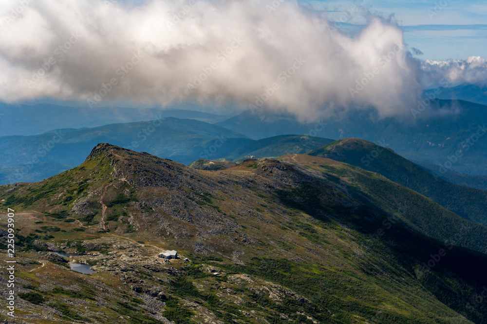 White Mountains Ridge, Mount Washington Vista, Lake in the Clouds Hut White Mountains Ridge, Mount Washington Vista, Lake in the Clouds Hut