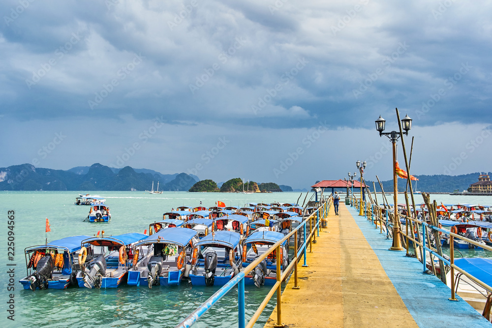 Boat pier on Langkawi island, Malaysia