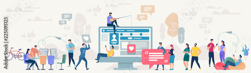 Social Network Site. Vector Illustration.