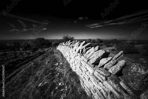 wall stretching into distance photo