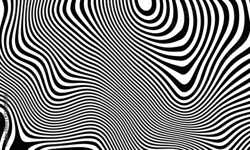 Abstract striped background in a zebra style. Fabric geometric. 3D rendering