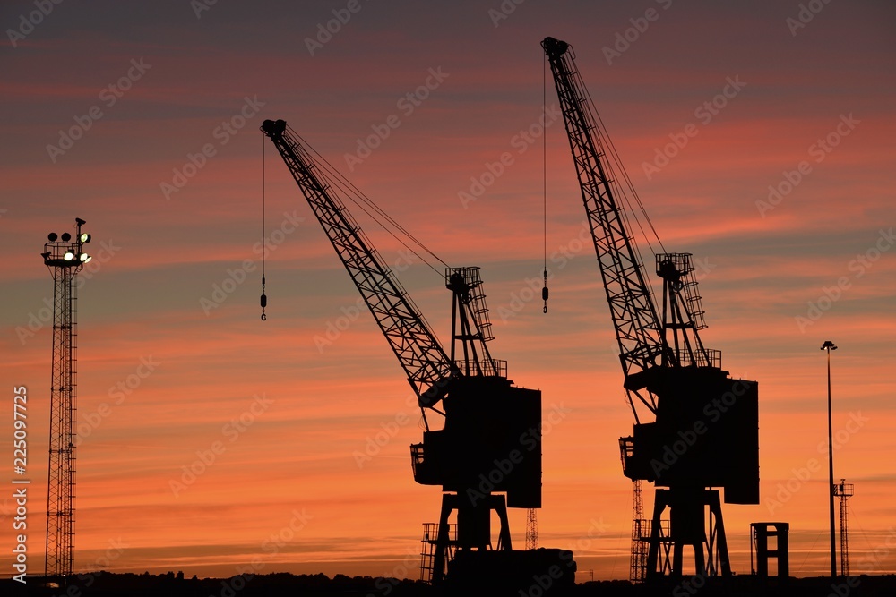 Industrial sunset, Jersey, U.K.
Autumn sky over St Helier harbour.