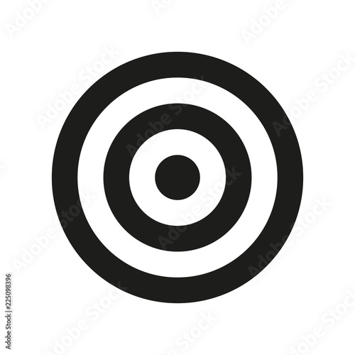Target flat icon sign – stock vector