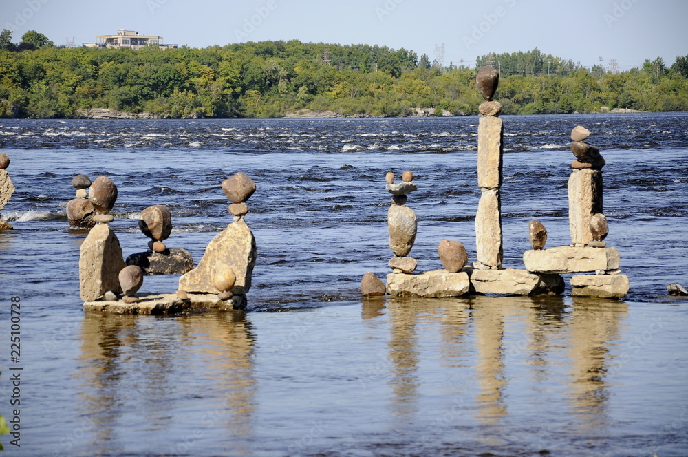 Balancing Stone Inuksuks on the Ottawa River Balancing Stone Inuksuks on the Ottawa River