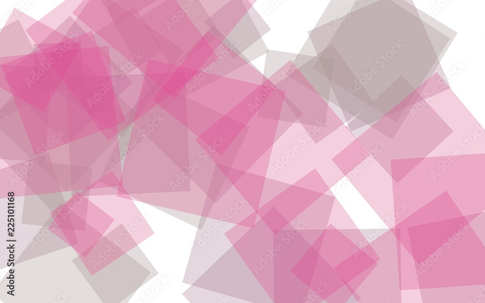 Multicolored translucent squares on white background. Red tones. 3D illustration Multicolored translucent squares on white background. Red tones. 3D illustration