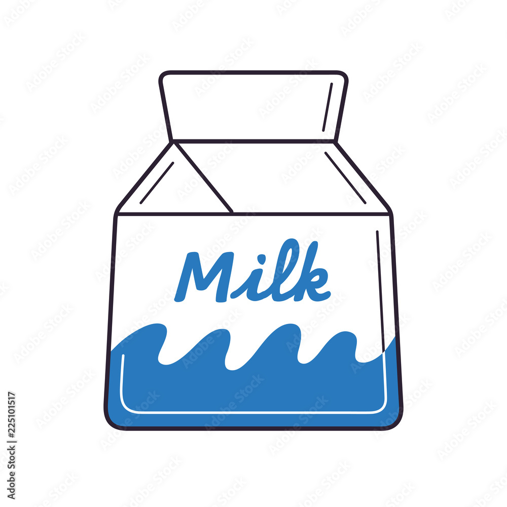 Milk carton box vector icon isolated. Milk carton box vector icon isolated.