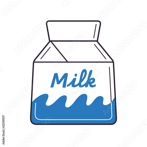 Milk carton box vector icon isolated.
