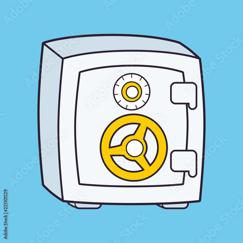 Money safe box vector.