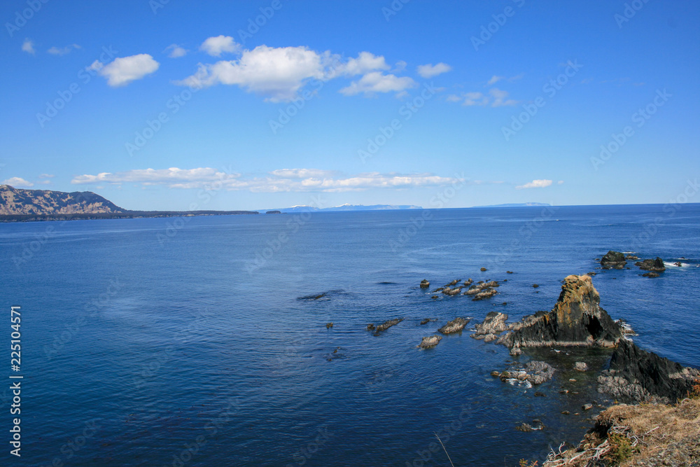 A cave in Monashka Bay off the shore of Kodiak, Alaska