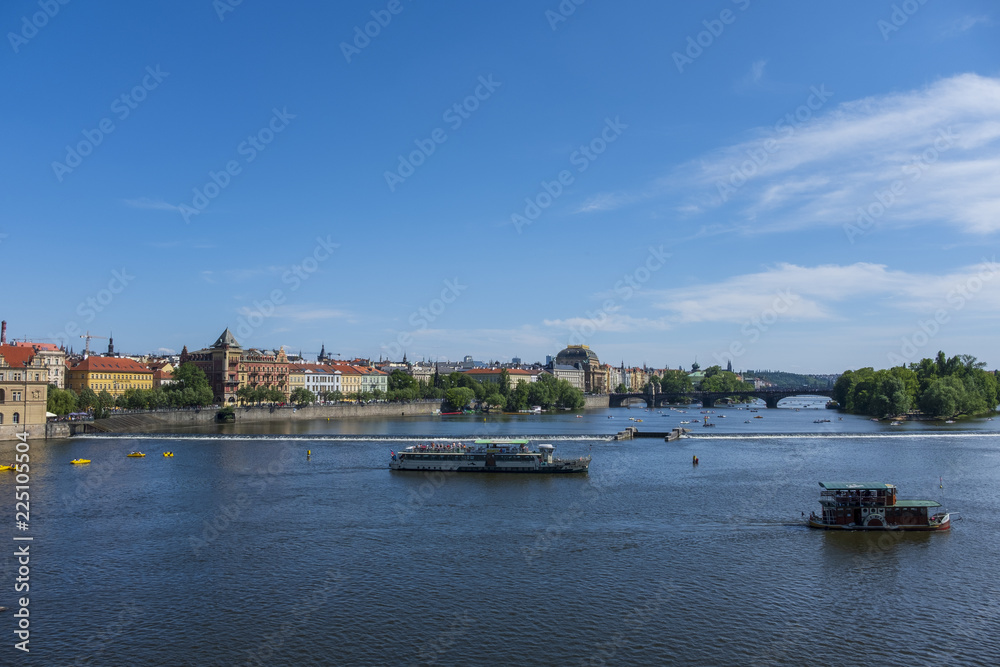 view of the river in prague