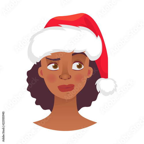 face of African woman in hat