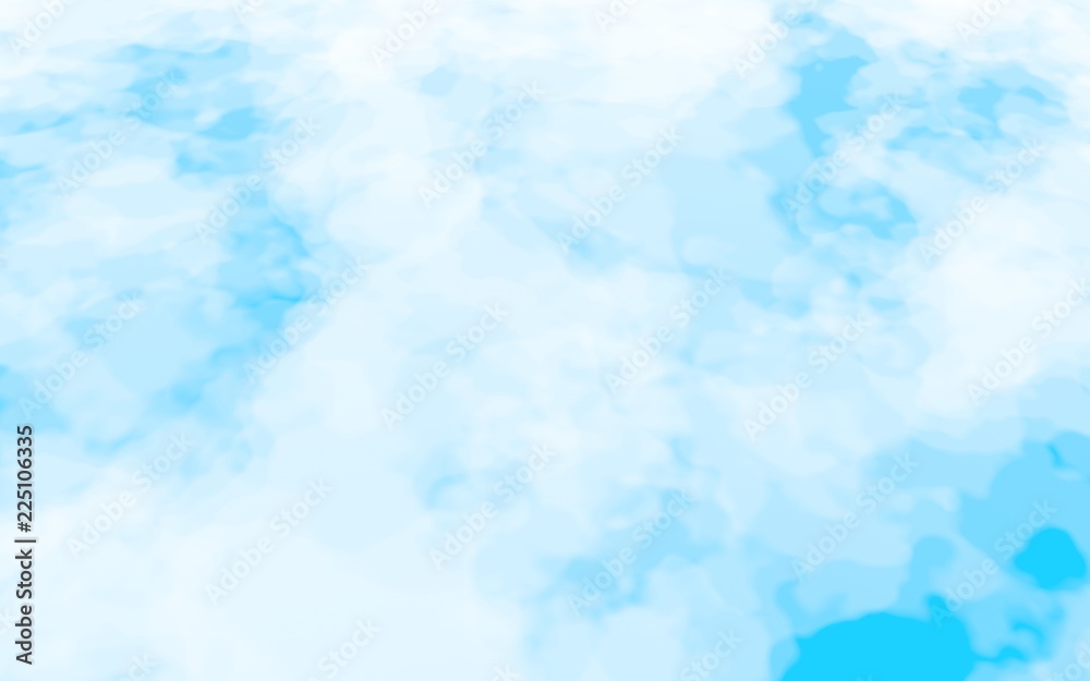 Background of abstract white color smoke isolated on blue color background. The wall of white fog. 3D illustration