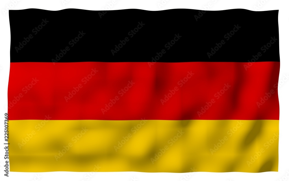 Flag of Germany. Wide format 3D illustration. State symbol of the Federal Republic of Germany. 3D rendering Flag of Germany. Wide format 3D illustration. State symbol of the Federal Republic of Germany. 3D rendering