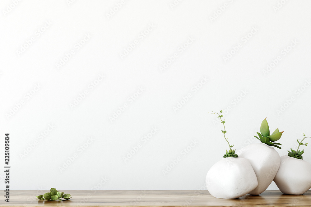 mock up wall interior. Scandinavian style. Wall art. 3d rendering, 3d illustration mock up wall interior. Scandinavian style. Wall art. 3d rendering, 3d illustration