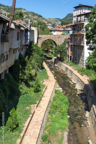 Old Medieval Bridge at the center of town of Kratovo  Republic of Macedonia