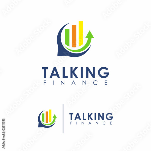 Talk finance logo design concept, Business logo template