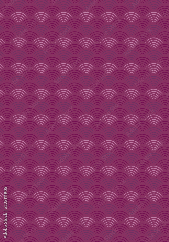 和柄背景 伝統模様 青海波 せいがいは 縦 紫系 Stock Vector Adobe Stock