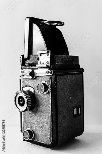 Vintage Film Camera 120mm Manual Back Side View photo