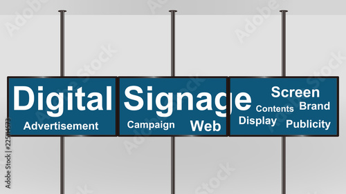 Digital signage (Multi-Monitor/Seamless/Dark Blue)
