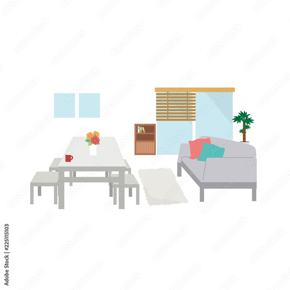 インテリア リビング イラスト Stock Vector Adobe Stock
