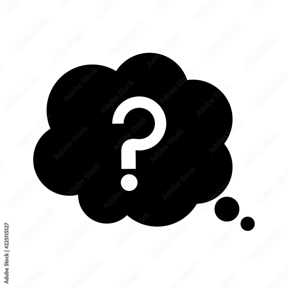Question mark sign in a speech bubble isolated on white background vector illustration Question mark sign in a speech bubble isolated on white background vector illustration