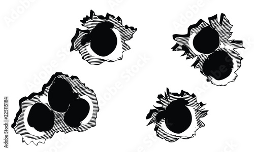 Bullet Holes - Black Vectors