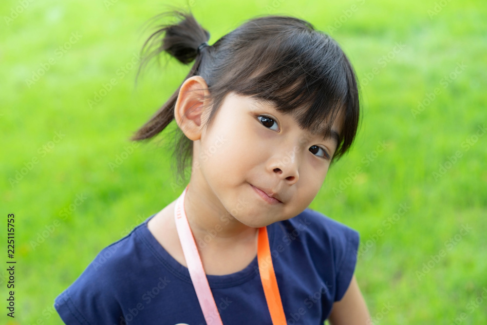 Portrait Asian Thailand kids little girl smiling happy Portrait Asian Thailand kids little girl smiling happy