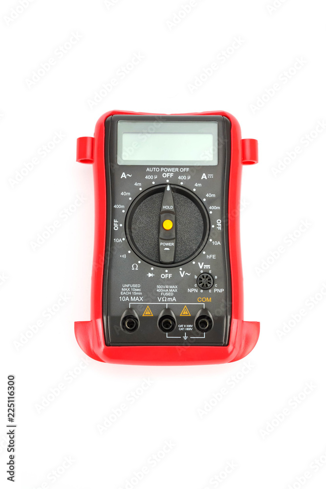Digital multimeter isolated on white background. Digital multimeter isolated on white background.