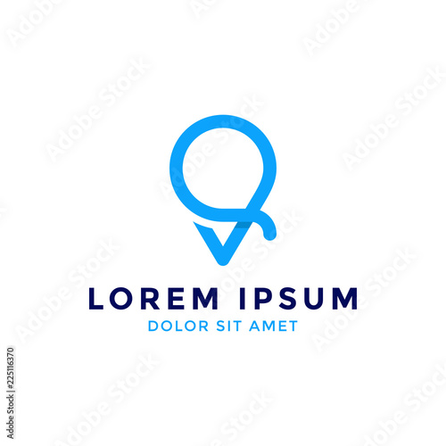 Free Download Pin, Location, Lettter VS Logo - GFXLoad