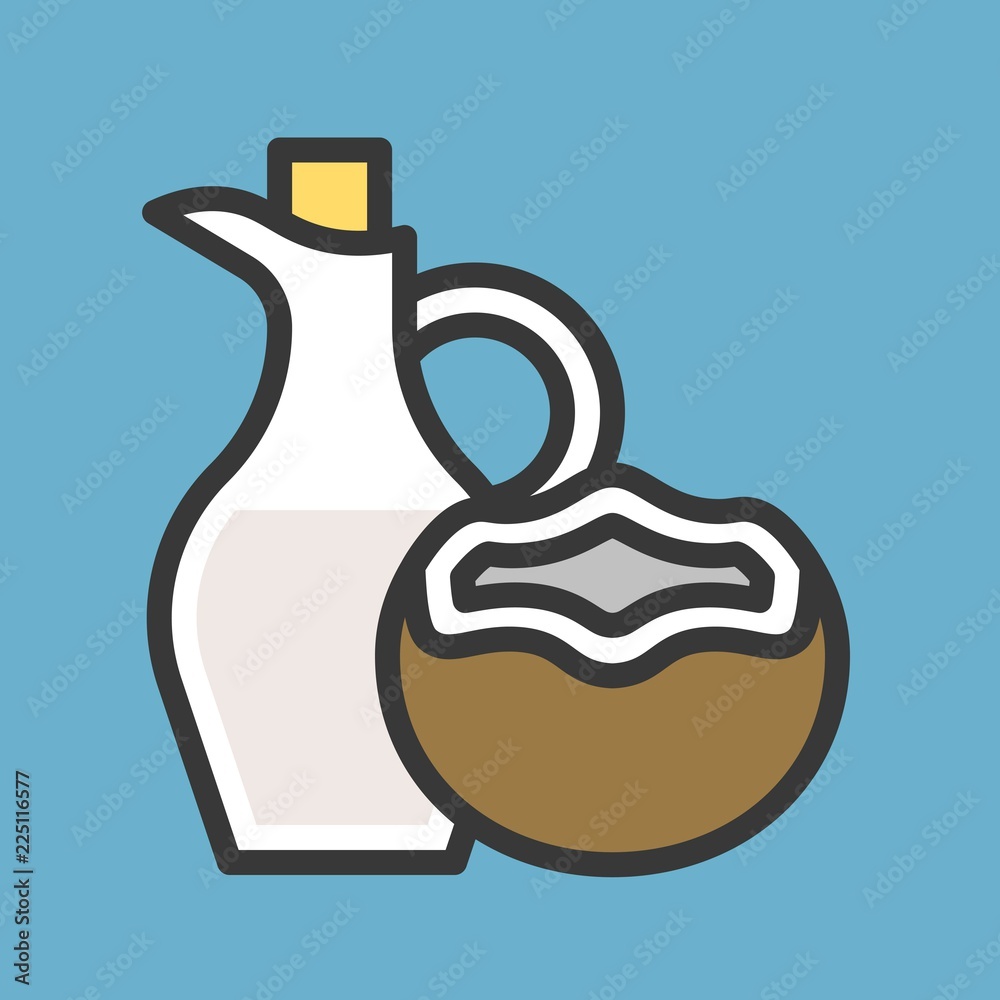 coconut filled outline icon editable stroke coconut filled outline icon editable stroke
