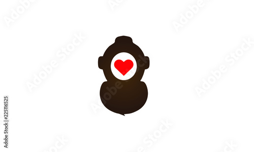 dive helmet vector illustration