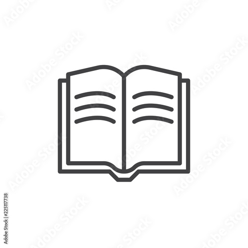 Open book pages outline icon. linear style sign for mobile concept and web design. Education simple line vector icon. Manual symbol, logo illustration. Pixel perfect vector graphics