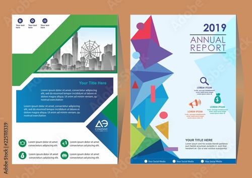 Abstract vector modern cover flyers brochure / annual report /design templates / stationery with layout background in size a4