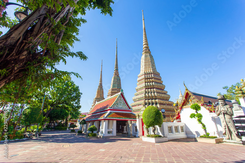 Wat Pho is a Buddhist temple in Phra Nakhon district, Bangkok, Thailand. It is located in the Rattanakosin district directly adjacent to the Grand Palace.
