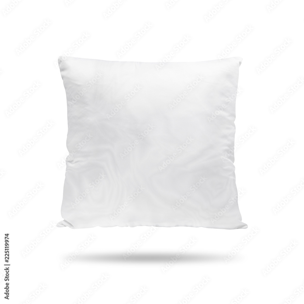 Blank pillow isolated on white background. Empty cushion for your design. Clipping paths object. Blank pillow isolated on white background. Empty cushion for your design. Clipping paths object.