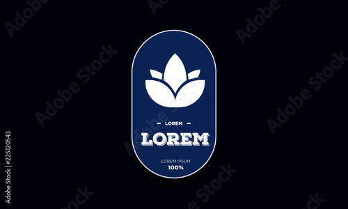 Badge Lotus Icon with Gradient Design