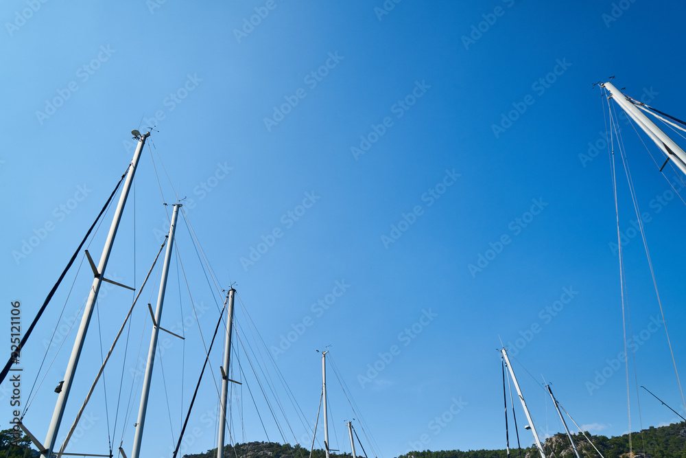 Poles of sailboats