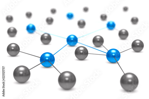 Concept network on white ba...