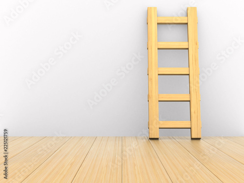 staircase in room. 3D illus...