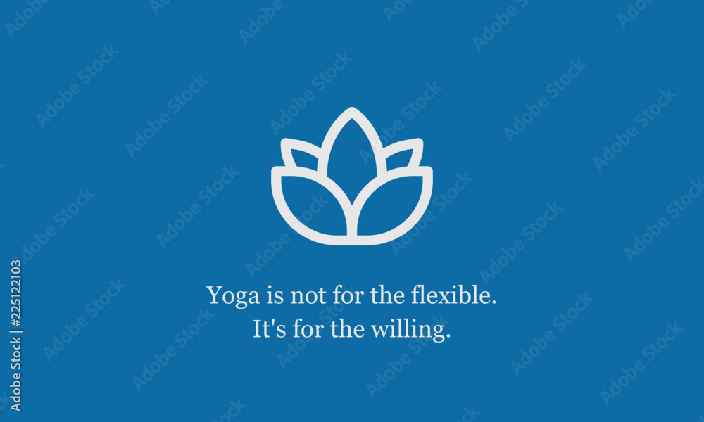 Yoga is not for the flexible It's for the willing Quote Poster Lotus Icon with Gradient Design Yoga is not for the flexible It's for the willing Quote Poster Lotus Icon with Gradient Design