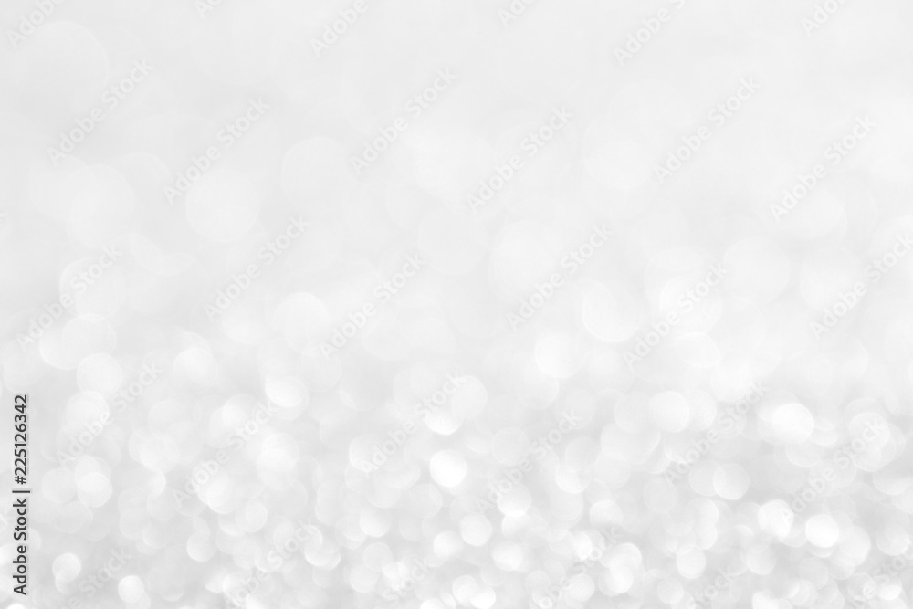 abstract background white Silver lights on christmas bokeh abstract background white Silver lights on christmas bokeh